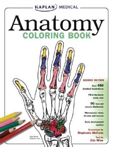 Anatomy Coloring Book (Kaplan Anatomy Coloring Book) – Paperback – GOOD