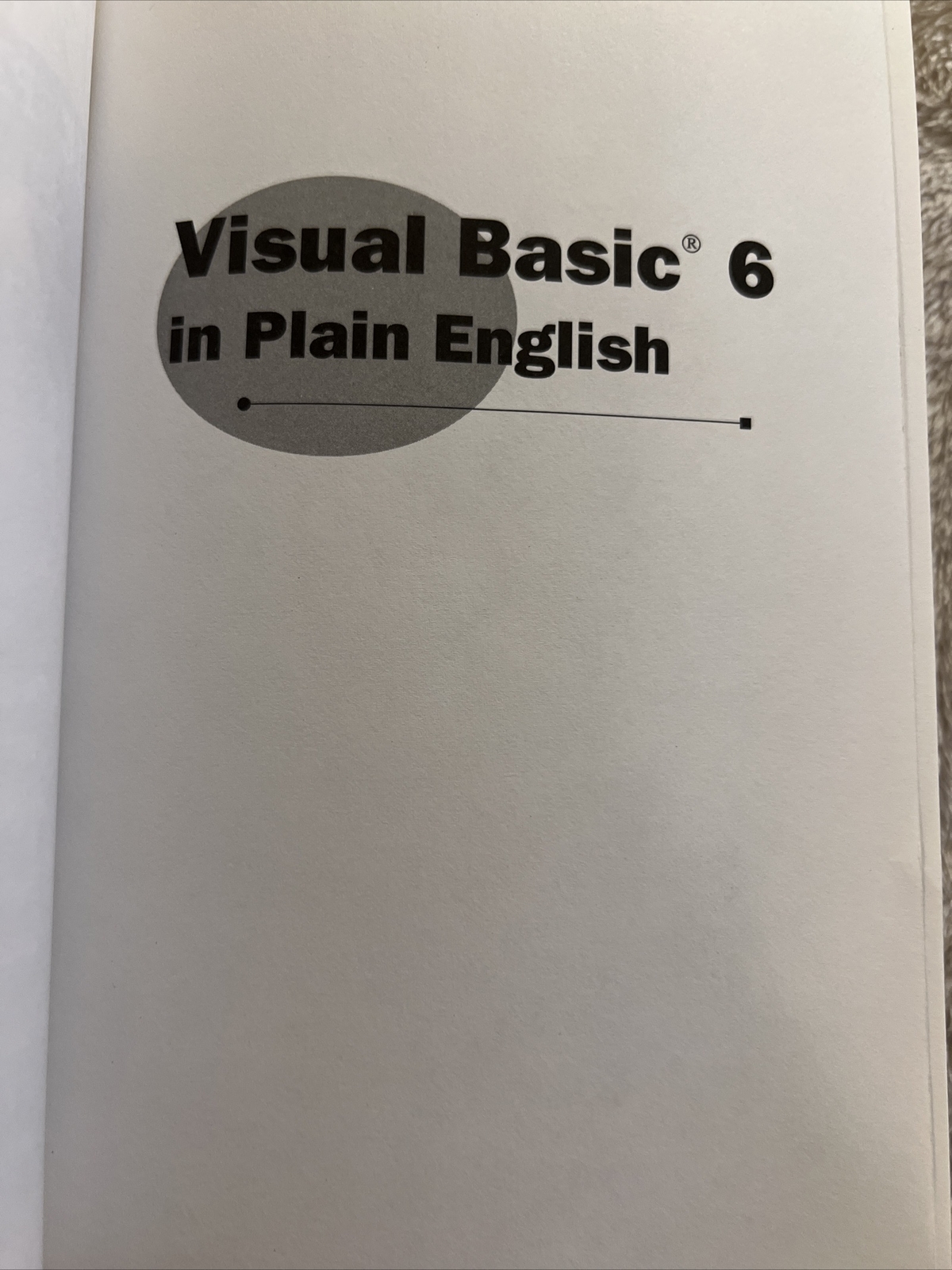 Visual Basic 6 In Plain English by Overland Brian Paperback 1999 M &T Books