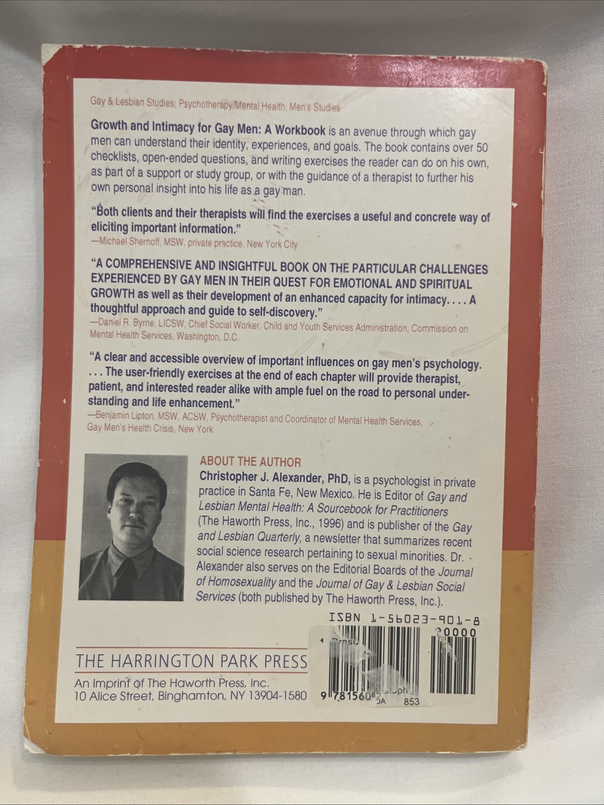 GROWTH AND INTIMACY FOR GAY MEN (HAWORTH GAY & LESBIAN By Alexander Christopher