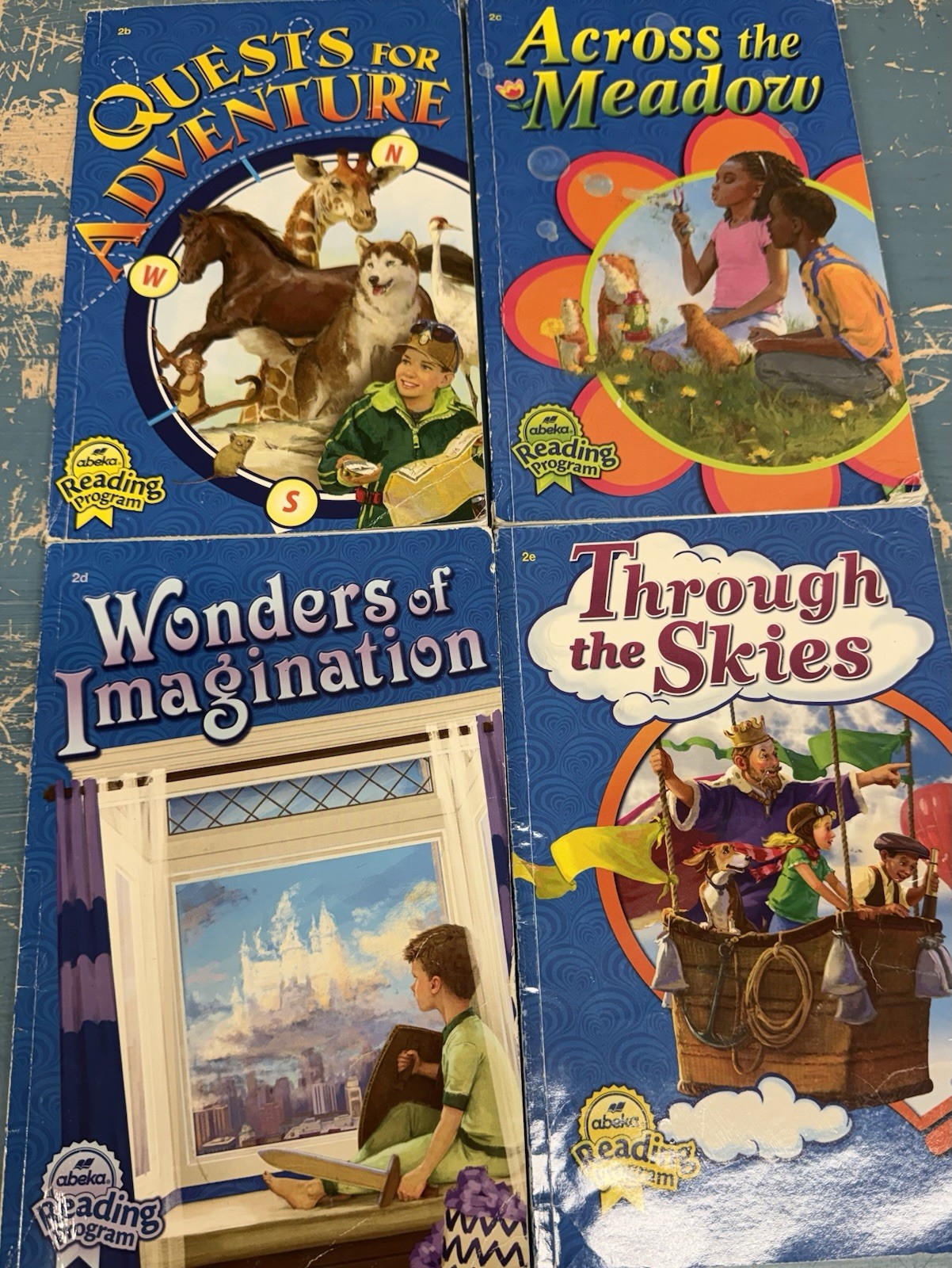 Abeka grade 2 readers, B, C, D, E – Good Condition
