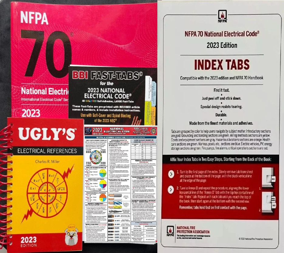 NFPA 70 National Electrical Code 2023 PB+ Ugly’s ele+ BBI Tabs + QUICK + index